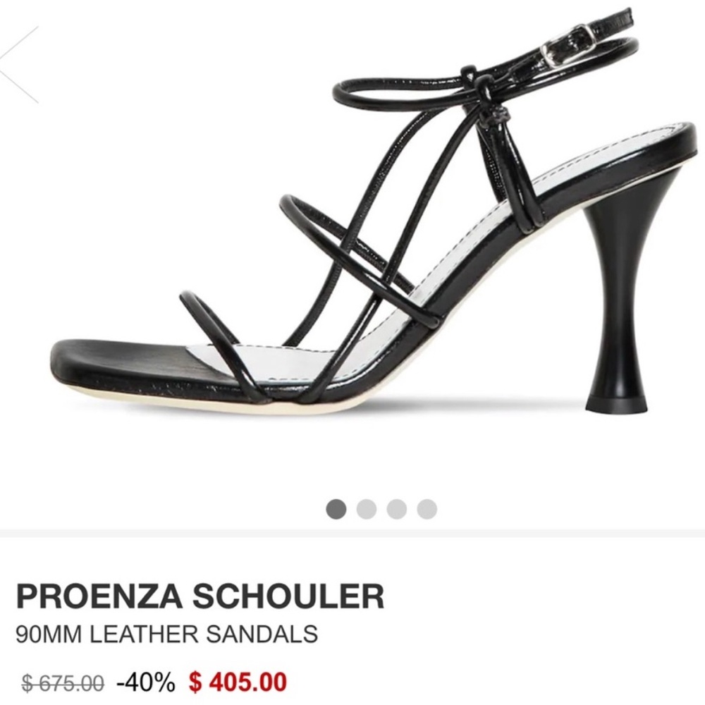 Proenza Schouler Black Strappy Sandals with Heel